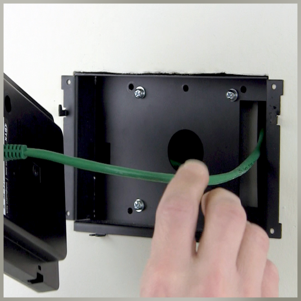 BookIT Room Scheduling System has a variety of mounting solutions. This one features the recess mounting bracket.